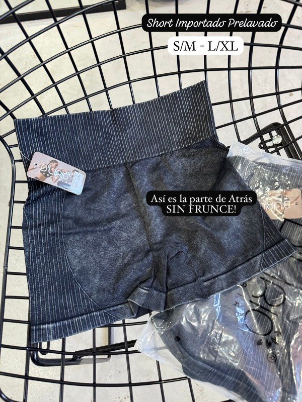Producto - SHORT IMPORTADO PRELAVADO SIN FRUNCE - 0
