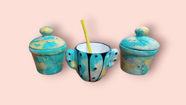 Producto - SET MATE CERÁMICA DE CACTUS
