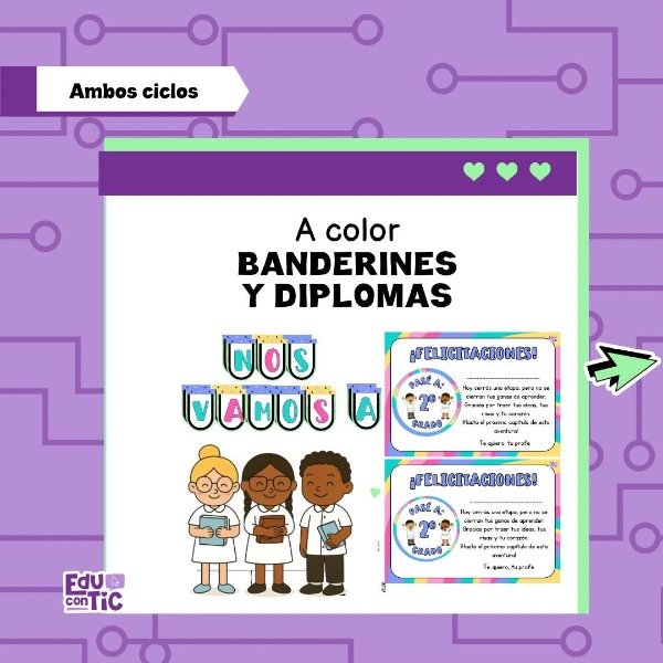Producto - FIN DE CURSO: BANDERINES Y DIPLOMAS