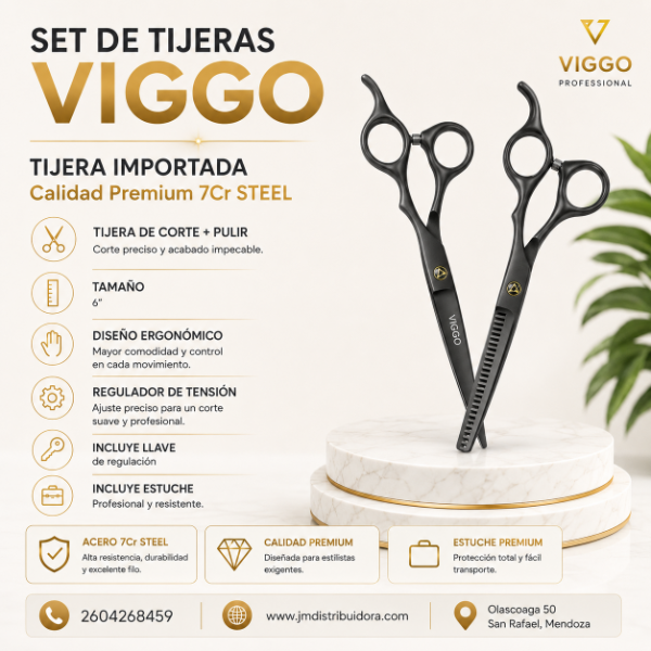Producto - SET DE TIJERAS VIGGO BLACK