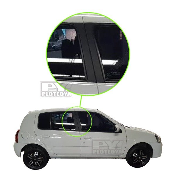 Producto - Calcos Parantes Clio Mio 2016 Mate Liso 4 Puertas - Ploteoya