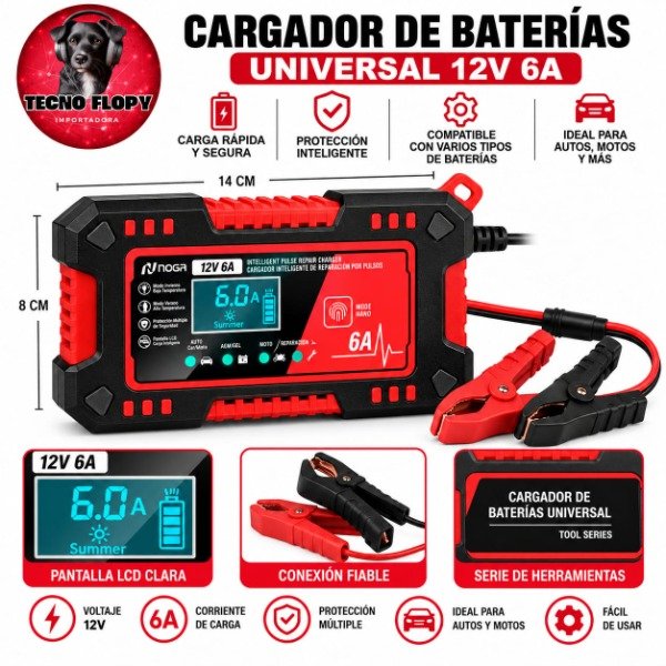 Producto - Cargador bateria universal 6a