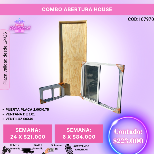 Producto - COMBO ABERTURA HOUSE