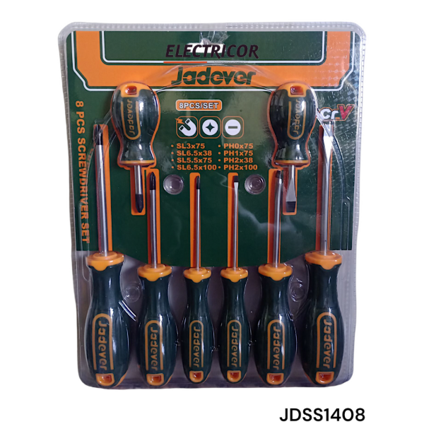 Producto - KIT DESTORNILLADOR 8 PIEZAS CRV PH+SL MANGO SUAVE