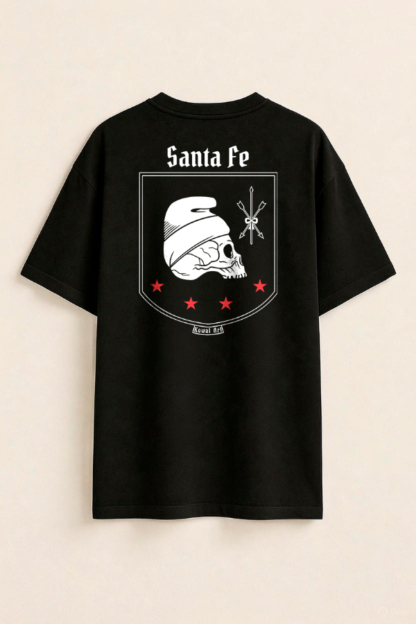 Producto - Escudo de Santa Fe (Oversize Unisex Negra Dorsal)