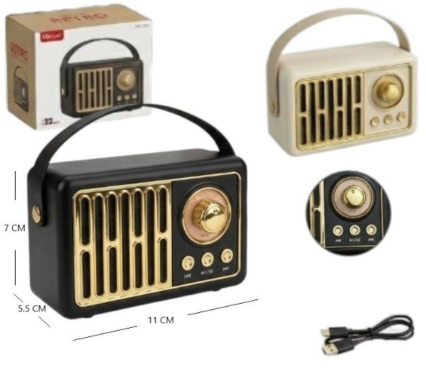 Producto - Parlante bluetooth radio fm vintage KTS - 2281