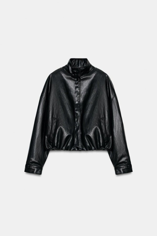 Producto - Campera bomber efecto piel Zara - 0