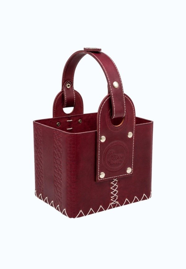 Producto - Canasta matera cuero Legitimo Borravino