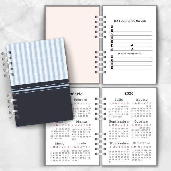 Producto - AGENDA DIARIA 2026 MASCULINA