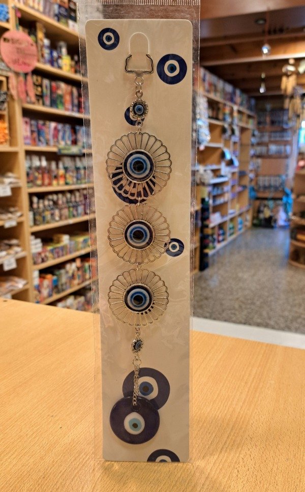 Producto - Colgante de Metal Ojos Turco 30 cm x 5 cm