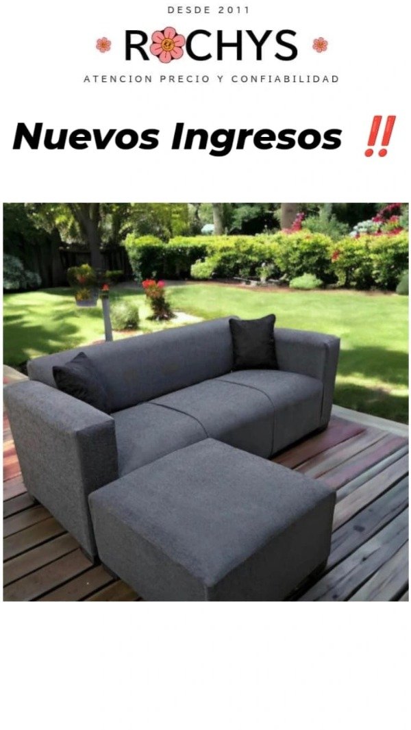 Producto - sillon  con camastro gris