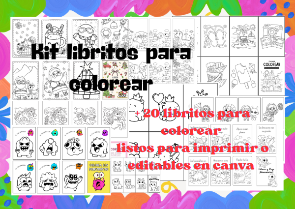 Producto - Kit libritos para colorear (editable en canva)