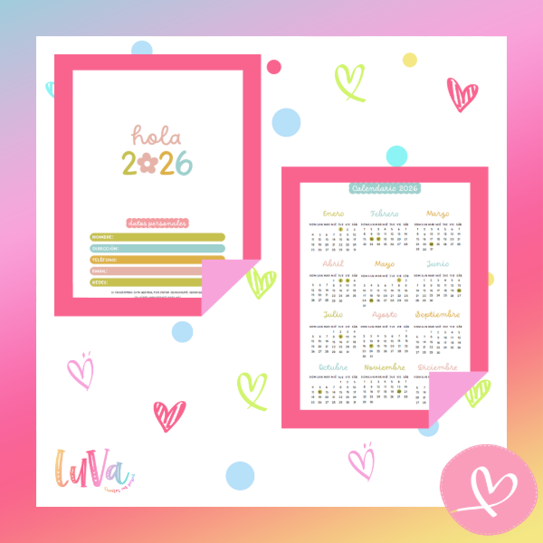 Producto - Agenda Diaria 2026 - Confetti (Diaria-semanal)