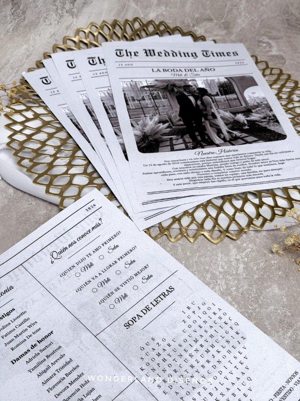 Producto - Pack 170 - Periodico de Boda / Diario de Evento - 3