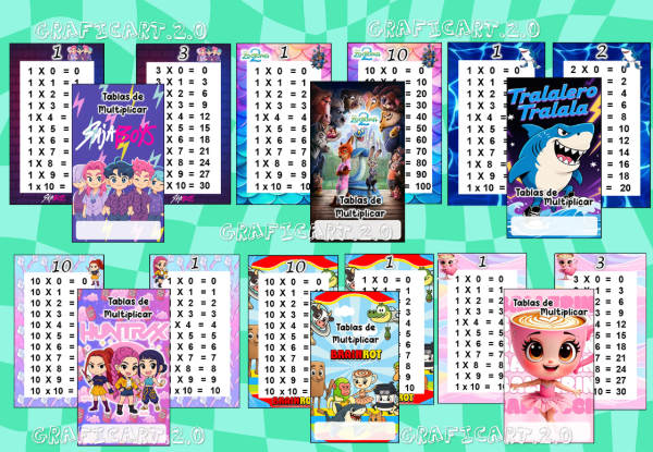 Producto - NUEVO PACK DIGITAL DE TABLAS DE MULTIPLICAR 2026
