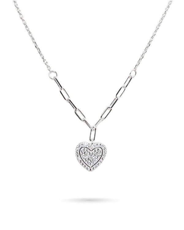 Producto - Collar, Corazón de Plata y Zircon