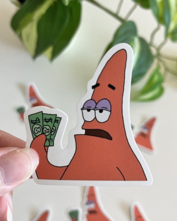 Producto - Sticker Blanco UV - Patricio Dinero