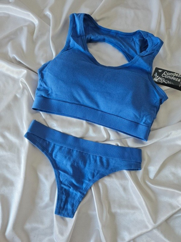 Producto - CONJUNTO DEPORTIVO CONDEZA DE ALGODON CON PUSH UP (A46 G) AZUL