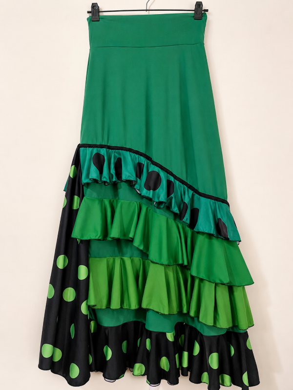 Producto - Falda verde lunar negro M