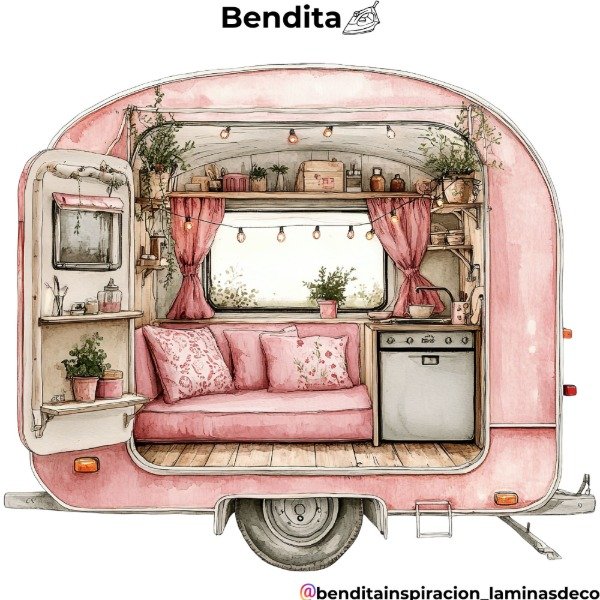 Producto - Bendita Plancha Camper Rosa