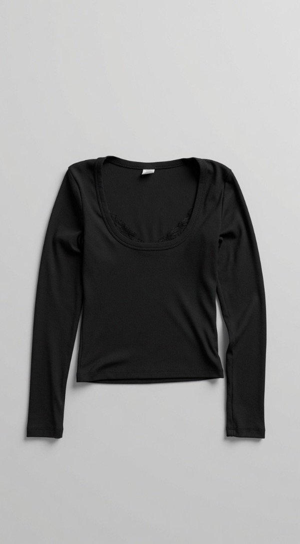 Producto - Camiseta con detalle de puntilla - 0