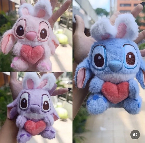 Producto - Llaveros Stitch peluche corazón
