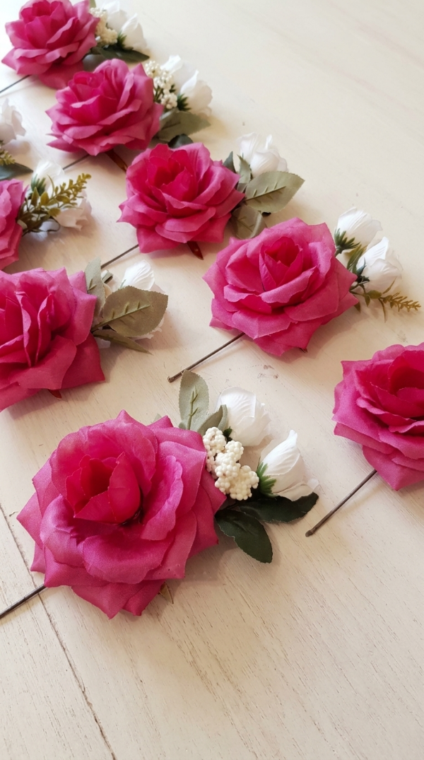 Producto - PACK  x 10 Tocados Rosa Fucsia 10 cm - 0