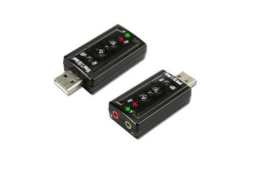 Producto - Placa de sonido portatil -usb -7.1ch -botones de funcion -Netmak (NM-SU8CH)