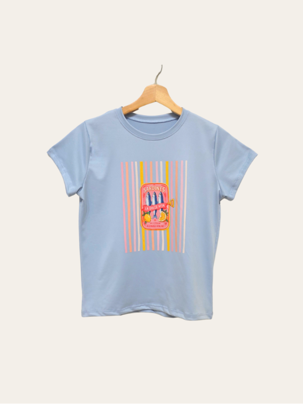 Producto - Remera Sardinas rayadas estampada (soft con DTF) - 4