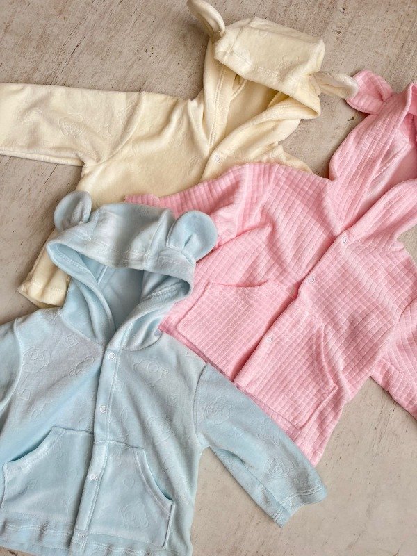 Producto - Campera de plush gofrado 9/18M precio x2