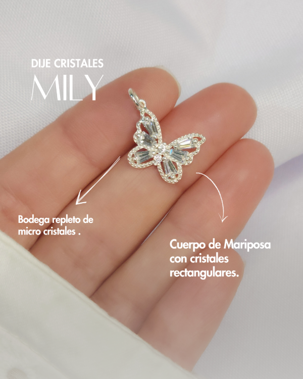 Producto - Dije Mariposa Mily con cubics .