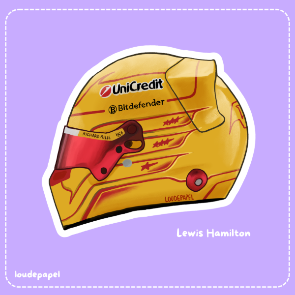 Producto - Casco Lewis Hamitlon 2026 - Sticker de vinilo