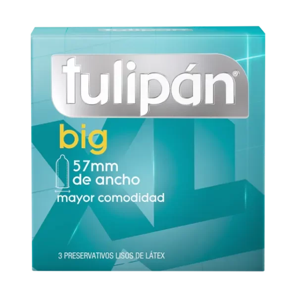Producto - PRESERVATIVOS DE LÁTEX X 3 TULIPÁN BIG