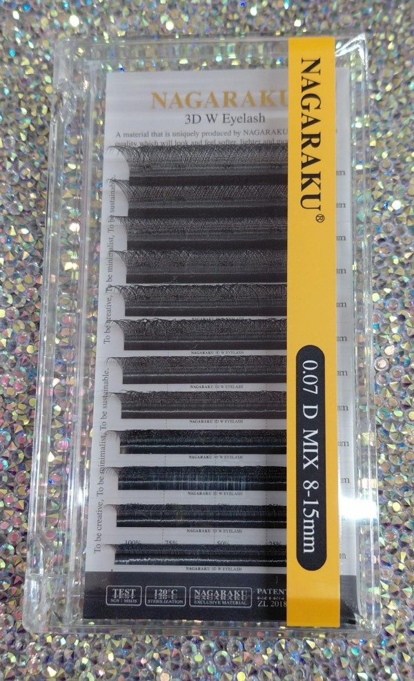 Producto - PESTAÑAS 3D "W" NAGARAKU 0.07 CURVA D MIX 8-15MM