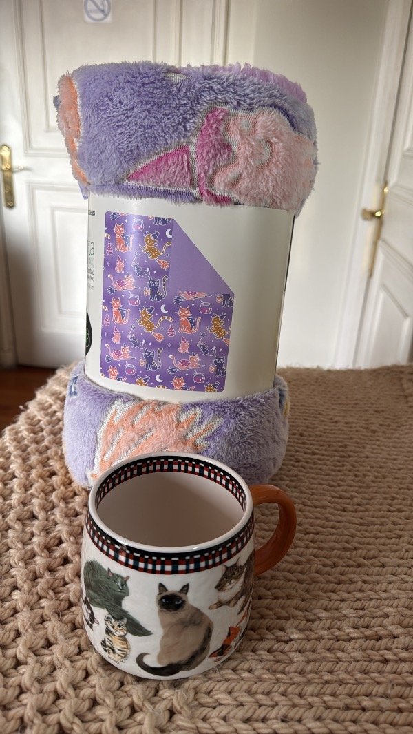 Producto - Manta de gatitos + taza de gatitos