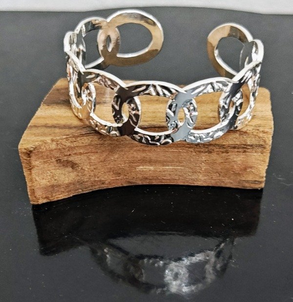 Producto - Brazalete Cadena Acero Blanco