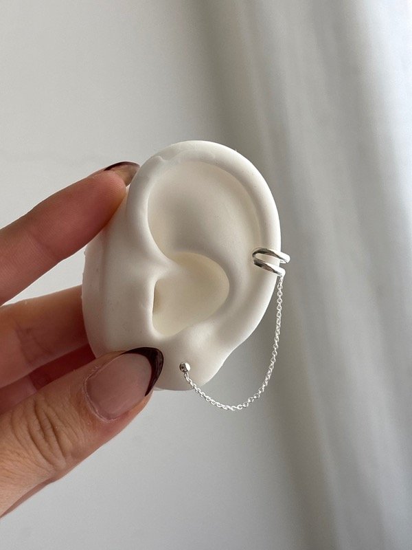 Producto - Cuff cadena y bolita