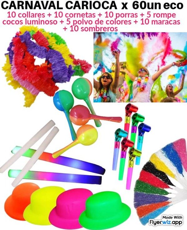 Producto - Combo carnaval carioca eco x 60 un