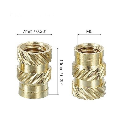 Producto - insertos Roscado de Bronce M4 de 10X7 - Pack X 20