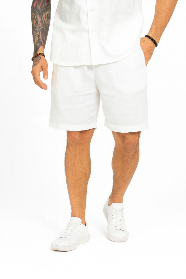 Producto - Short de Lino Blanco