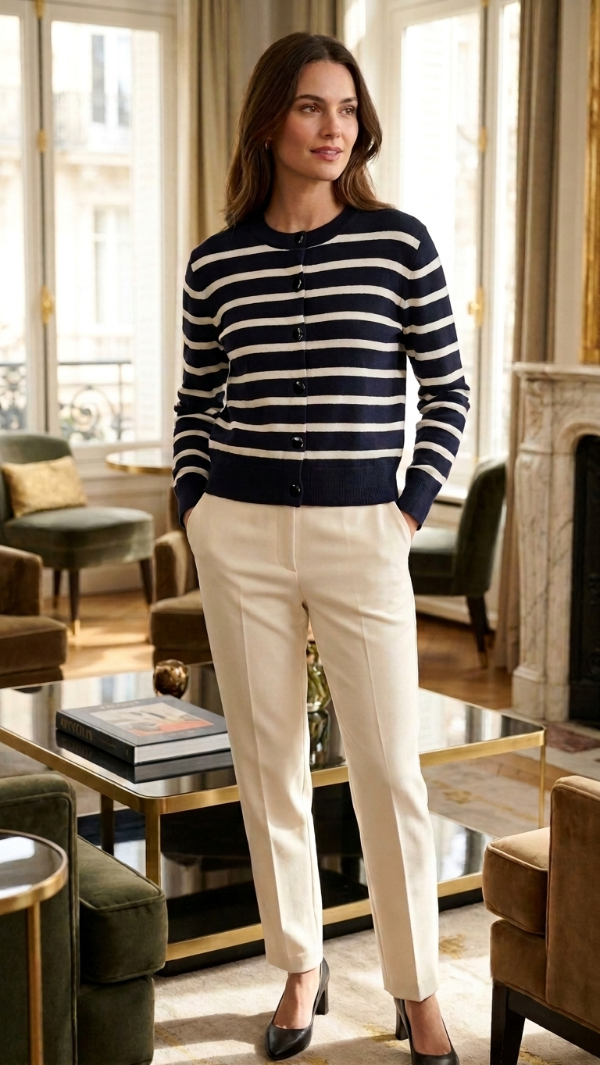 Producto - Cardigan Manhattan Rayas, Saco Tejido Milán - 9