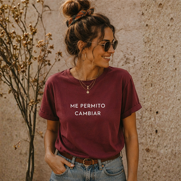Producto - Remera Mantra Me permito cambiar