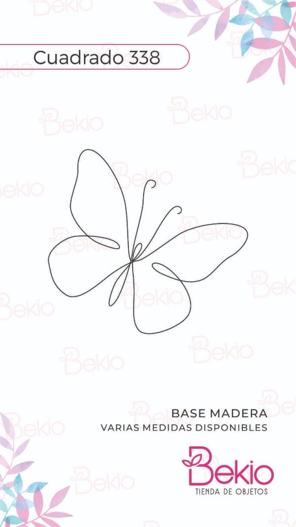 Producto - Sello Cuadrado 338 - Mariposa