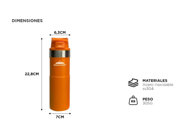 Producto - Vaso Termico 500Ml Con Tapa Y Retención De Temperatura -Gadnic - 4