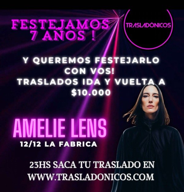 Producto - AMELIE LENS 12/12 La Fábrica ANIVERSARIO TRASLADÓNICOS AL COSTO
