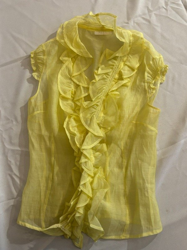 Producto - Vintage American Style yellow blouse with ruffles