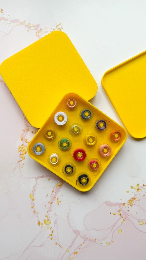 Producto - Organizador de bobinas amarillo