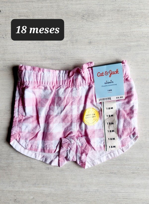 Producto - Short  algodón cat y jack talle 18 meses rosa