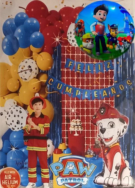 Producto - Set de Globos Paw Patrol Marshall y Deco Party . 73 Artículos