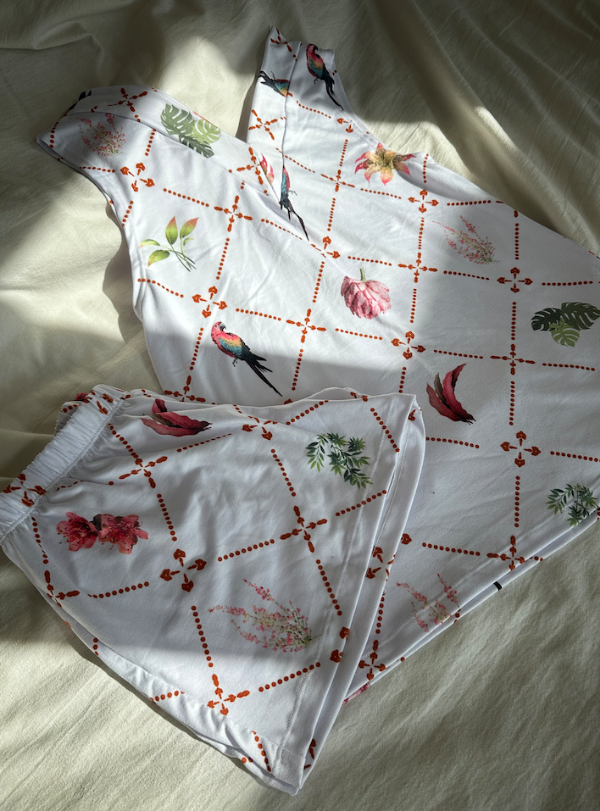Producto - Set verano  selva libre blanco cuadros